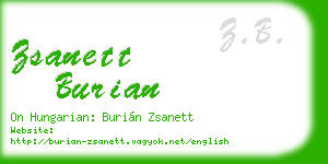 zsanett burian business card